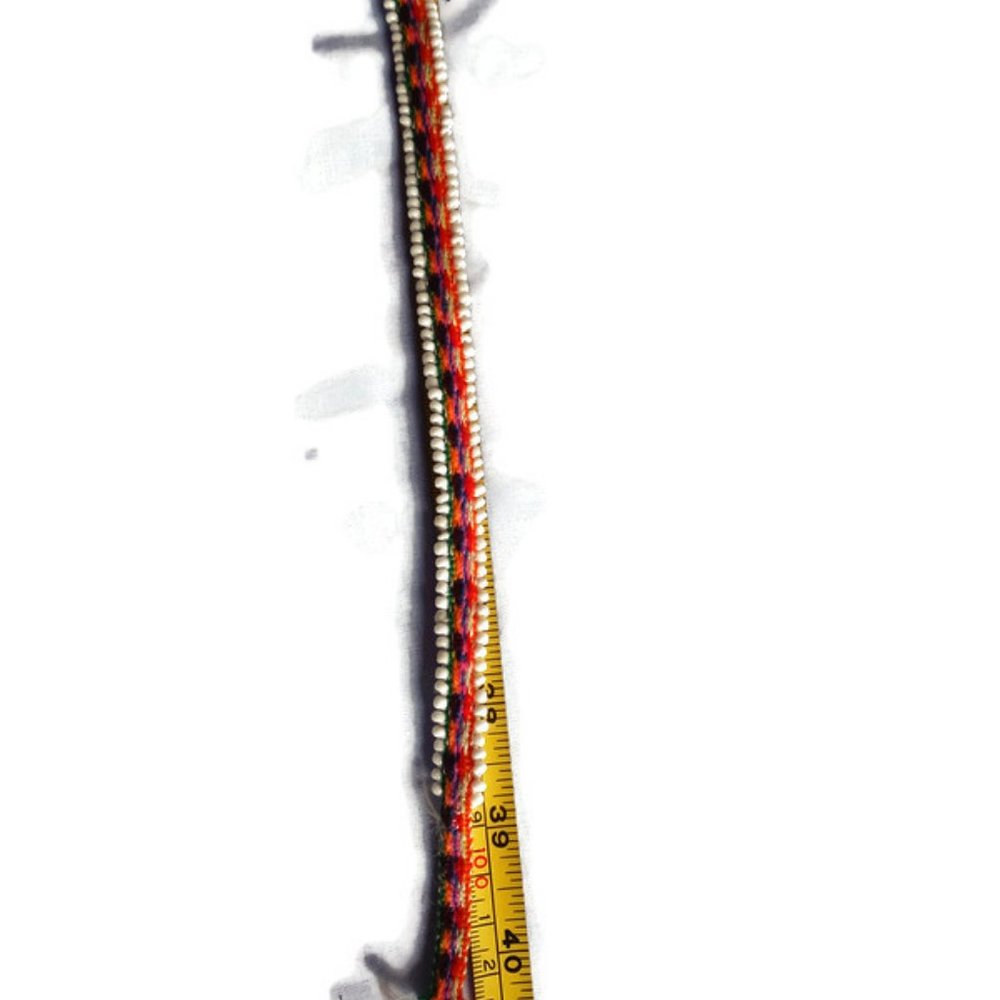 3 Handwoven Ties Decorated with Multicolor Beads - Picture 5 of 5